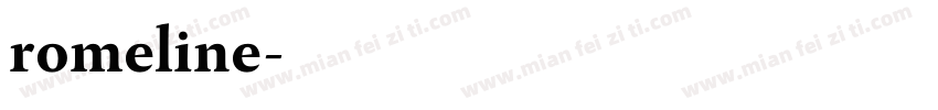 romeline字体转换