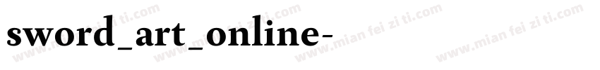 sword_art_online字体转换
