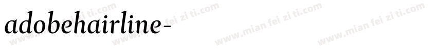 adobehairline字体转换