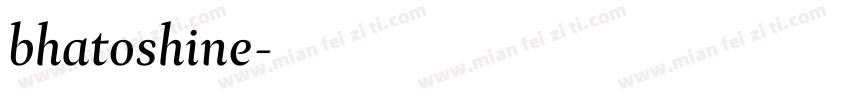 bhatoshine字体转换