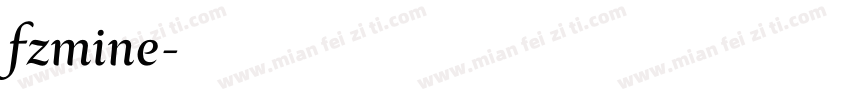 fzmine字体转换