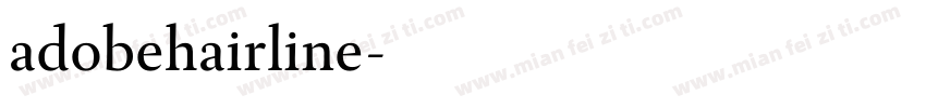 adobehairline字体转换