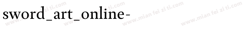 sword_art_online字体转换