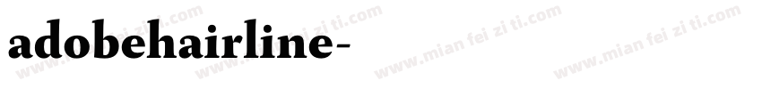 adobehairline字体转换