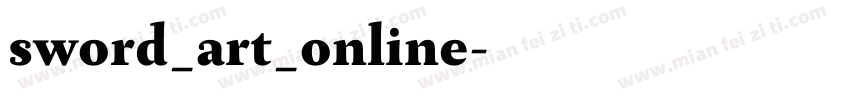 sword_art_online字体转换
