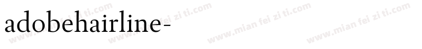 adobehairline字体转换