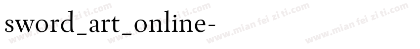sword_art_online字体转换