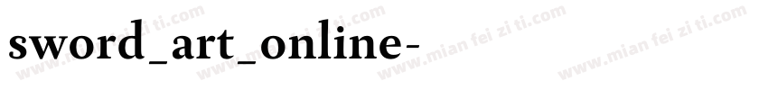 sword_art_online字体转换