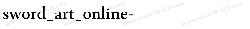 sword_art_online字体转换