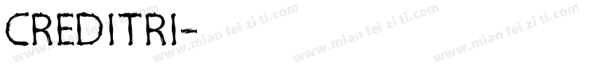 CREDITRI字体转换