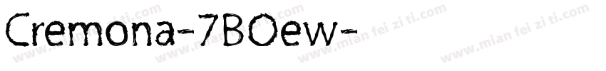 Cremona-7BOew字体转换