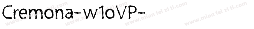 Cremona-w1oVP字体转换