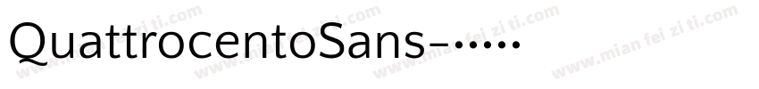 QuattrocentoSans字体转换