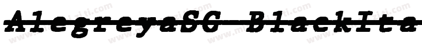 AlegreyaSC-BlackItal字体转换