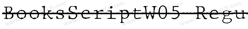BooksScriptW05-Regul字体转换