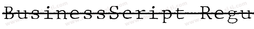 BusinessScript-Regul字体转换