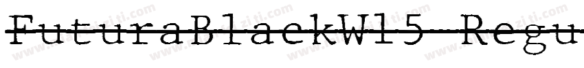 FuturaBlackW15-Regul字体转换