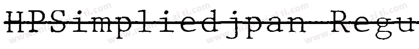HPSimpliedjpan-Regul字体转换