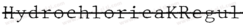 HydrochloricaKRegul字体转换