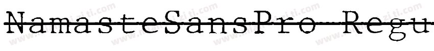 NamasteSansPro-Regul字体转换