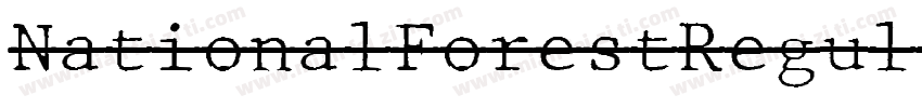 NationalForestRegul字体转换