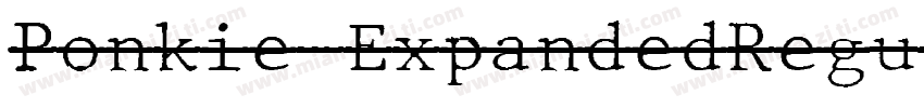 Ponkie-ExpandedRegul字体转换