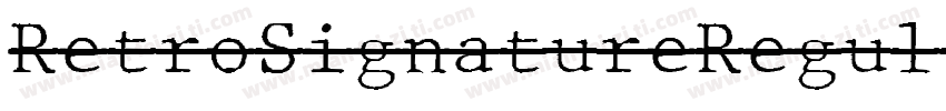 RetroSignatureRegul字体转换