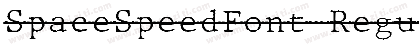 SpaceSpeedFont-Regul字体转换
