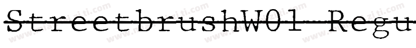 StreetbrushW01-Regul字体转换