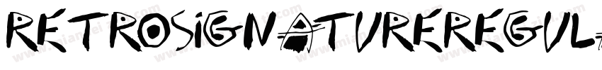 RetroSignatureRegula字体转换