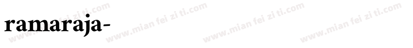 ramaraja字体转换
