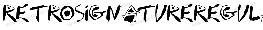 RetroSignatureRegula字体转换