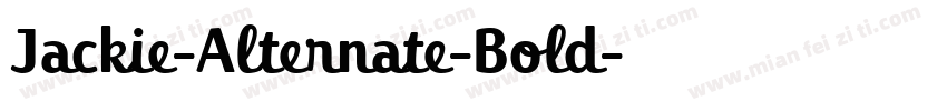 Jackie-Alternate-Bold字体转换