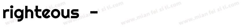righteous黑体字体转换