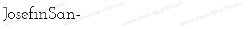 JosefinSan字体转换