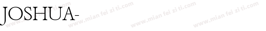 JOSHUA字体转换