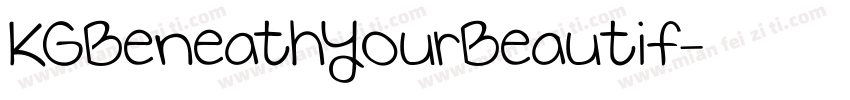 KGBeneathYourBeautif字体转换