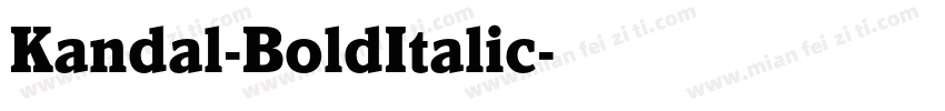 Kandal-BoldItalic字体转换