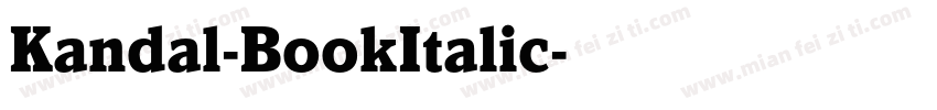 Kandal-BookItalic字体转换