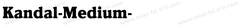 Kandal-Medium字体转换