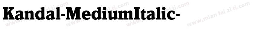 Kandal-MediumItalic字体转换