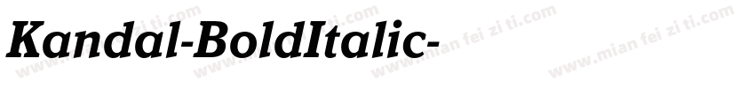 Kandal-BoldItalic字体转换