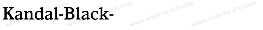Kandal-Black字体转换