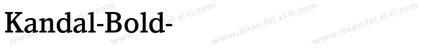 Kandal-Bold字体转换