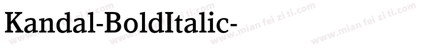 Kandal-BoldItalic字体转换