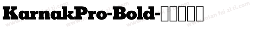 KarnakPro-Bold字体转换