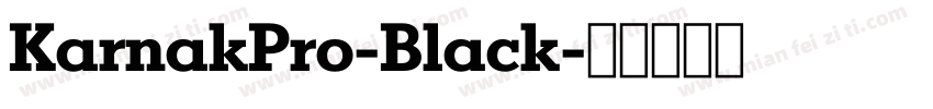 KarnakPro-Black字体转换