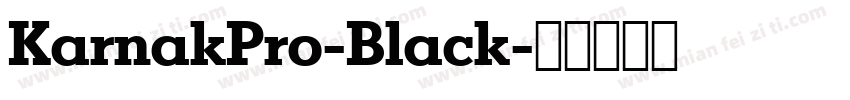 KarnakPro-Black字体转换