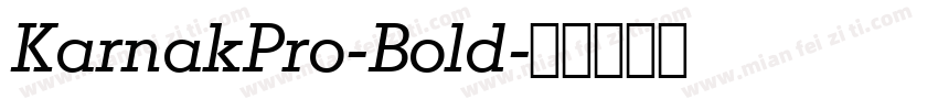 KarnakPro-Bold字体转换