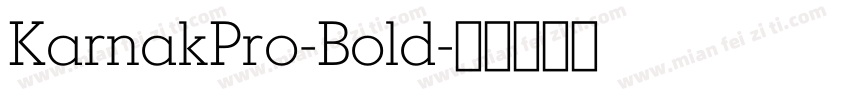KarnakPro-Bold字体转换